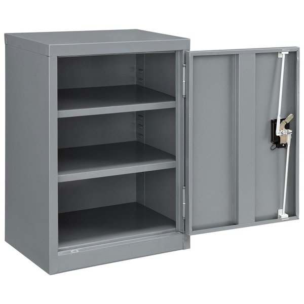 Global Industrial Assembled Wall Storage Cabinet, 18W x 12D x 26H, Gray 269875GY